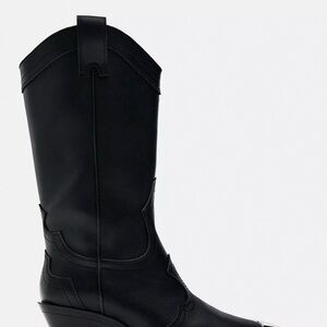 Zara Black Heeled Boots